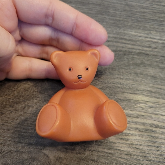 LITTLE TIKES Dollhouse-Sized Brown Teddy Bear Baby Nursery Toy Miniature 2.5” - Picture 3 of 5